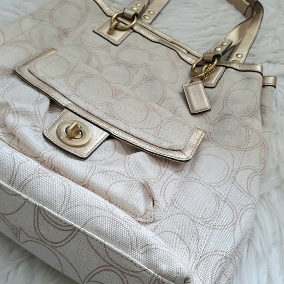 Coach Penelope Linen/Leather Handbag - Picture 8 of 13